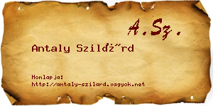 Antaly Szilárd névjegykártya