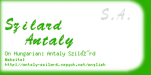 szilard antaly business card